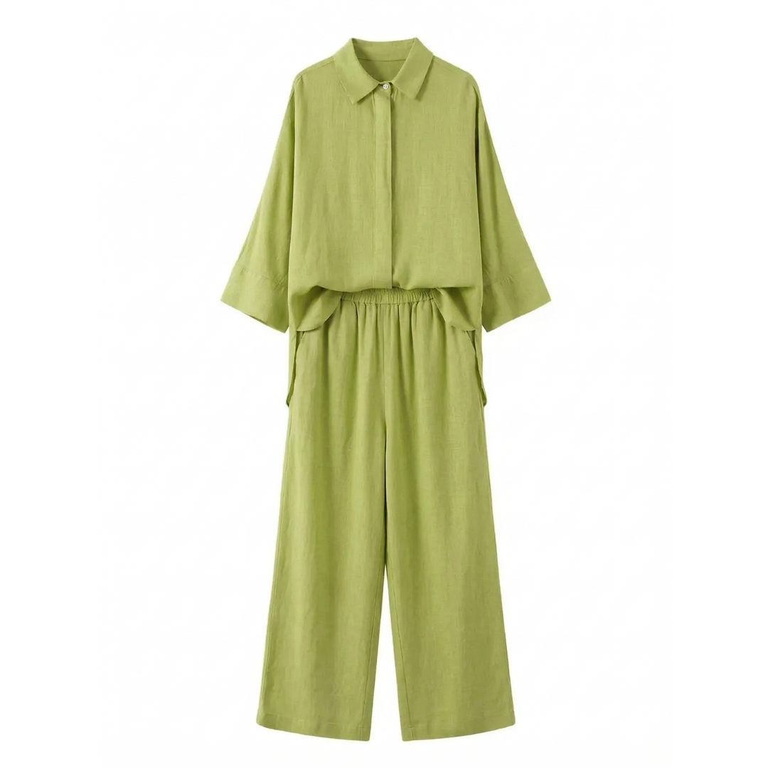 Celrien | Women’s Summer Two Piece Set Lightweight Blouse and Trousers