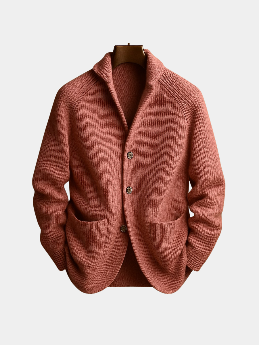 Hugo Ribbed Wool Cardigan