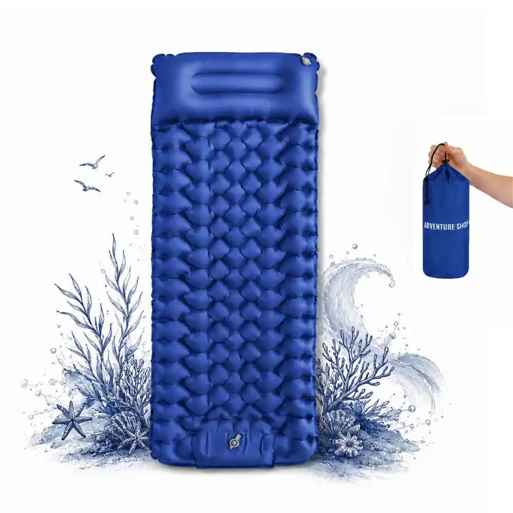 Ultralight Inflatable Sleeping Pad with Integrated Pump