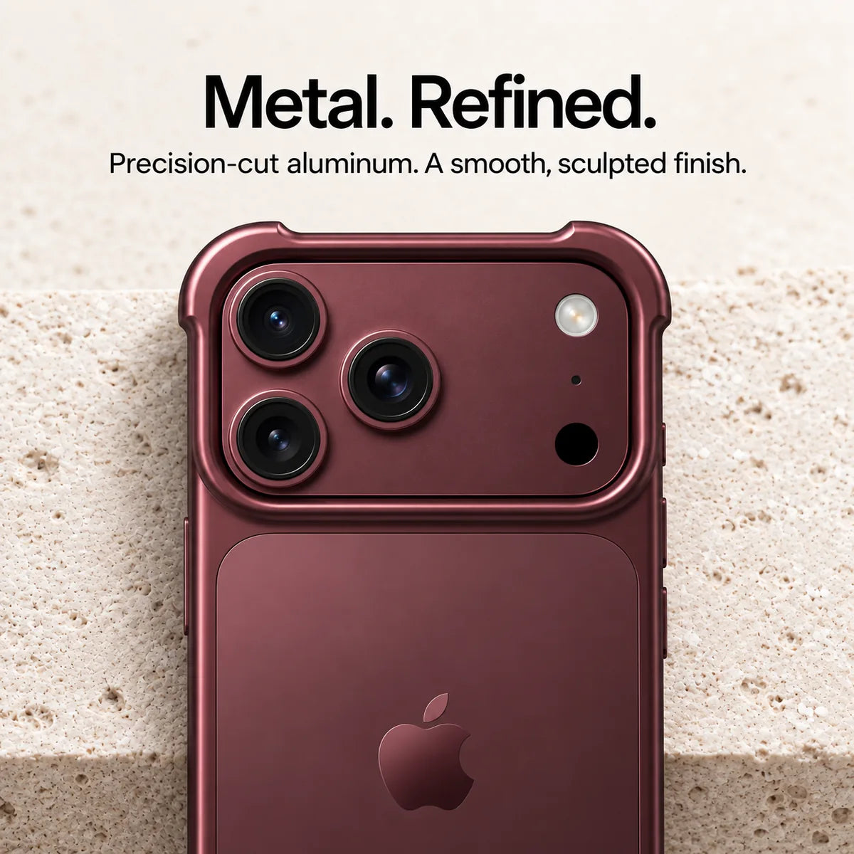 Slim aluminum iPhone bumper case with shockproof edge protection