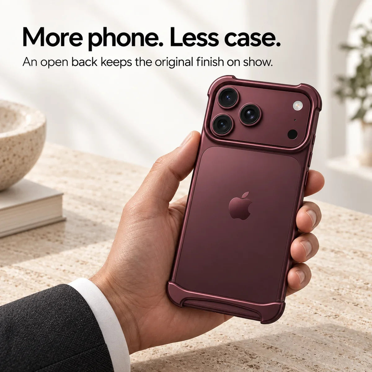 Slim Aluminum iPhone Bumper Case – Shockproof Minimal Protection