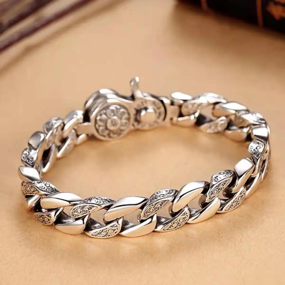New Modern 925 Silver Bracelet in Retro Style, 2026