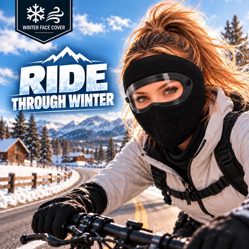 Winter Face Mask with Detachable Goggles, Windproof Thermal Fleece Lined Full Face Cover