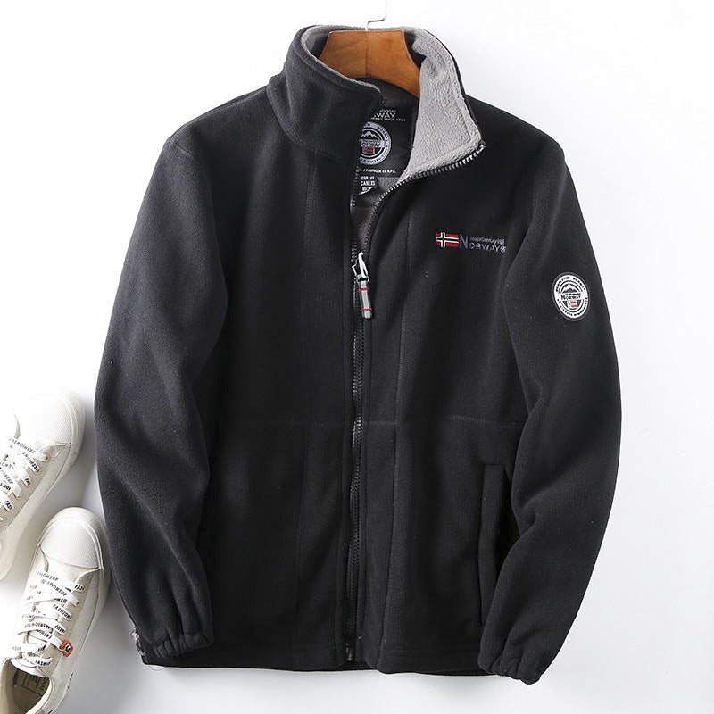 Men's Thick Wool Coat with Plush Lining, Plus Size, Warm and Comfortable for Autumn and Winter