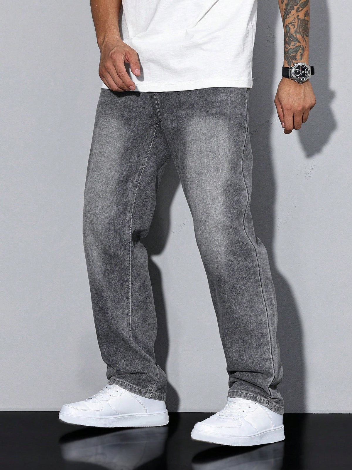 Solid Color Casual Men's Jeans