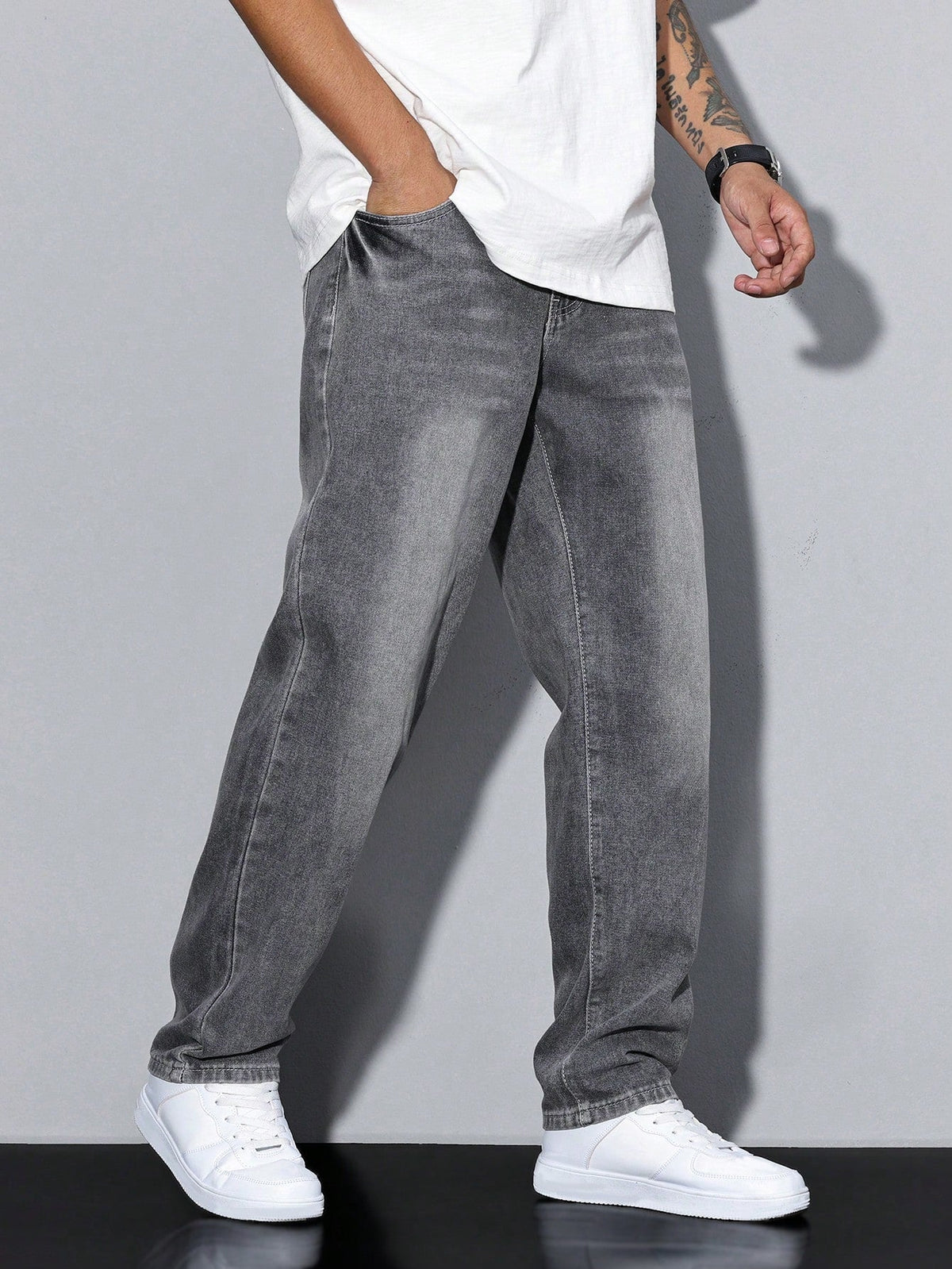 Solid Color Casual Men's Jeans