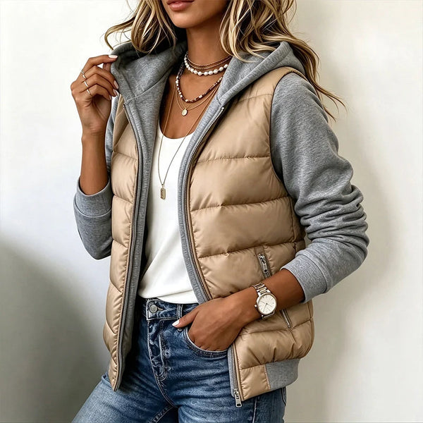 Women's Hooded Color-Block Jacket