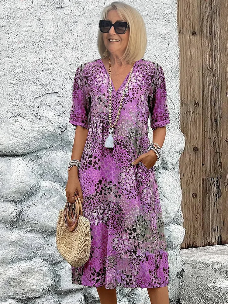 Chic Midi Dress with Flattering Tummy Coverage