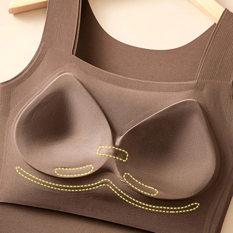 Women's U Neck Thermal Tank Tops with Built-In Bra