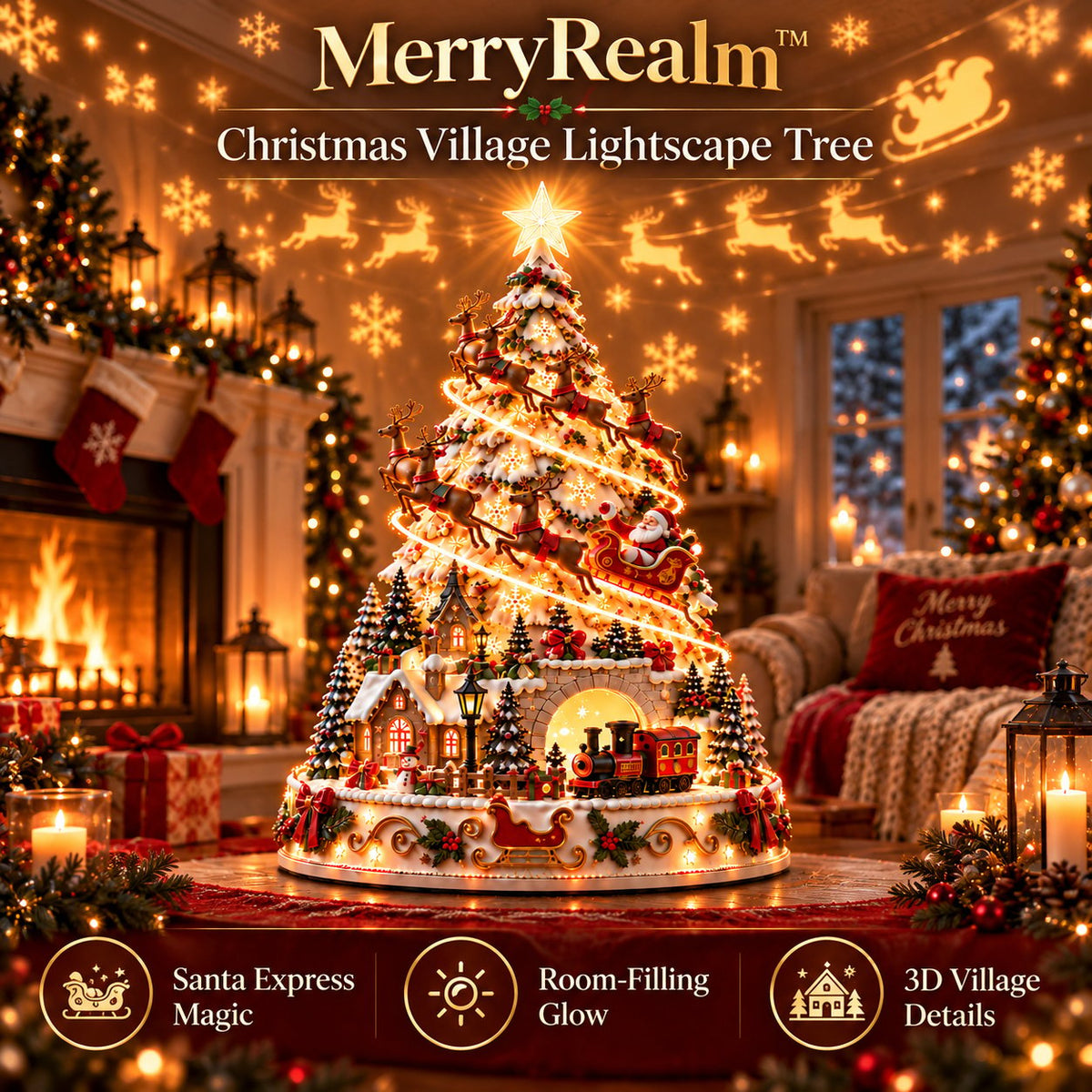 Christmas Village Lightscape Tree