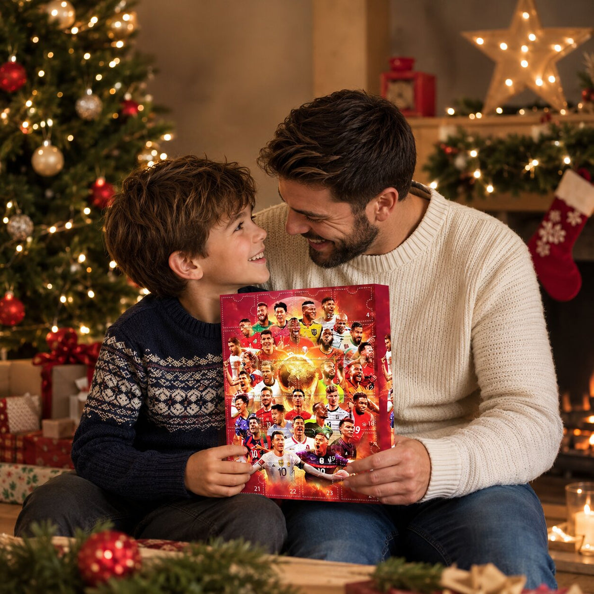 Soccer Advent Calendar 2026 with 3D ornaments and soccer designs