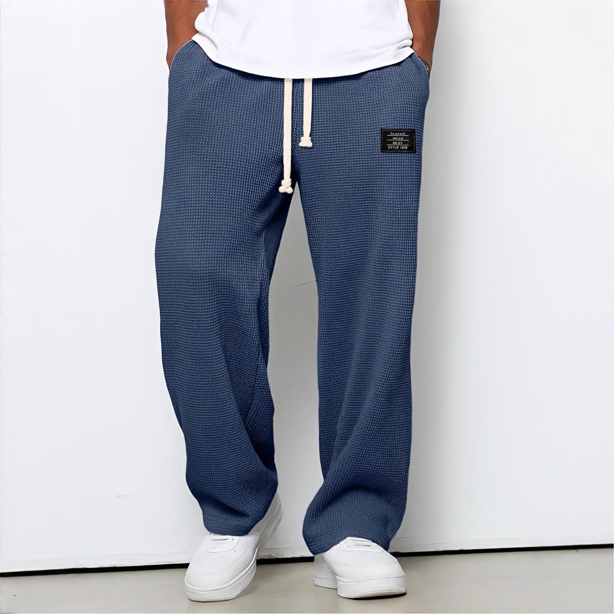 Comfortable Men's Trousers with Wide Fit and Adjustable Waistband