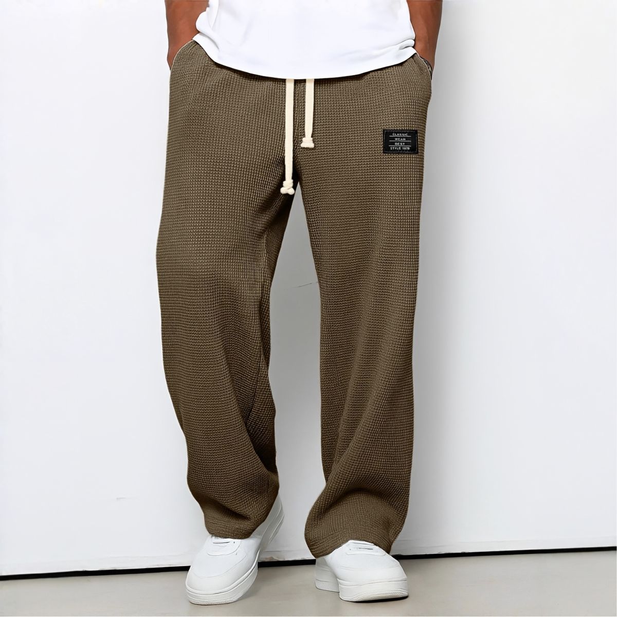 Comfortable Men's Trousers with Wide Fit and Adjustable Waistband