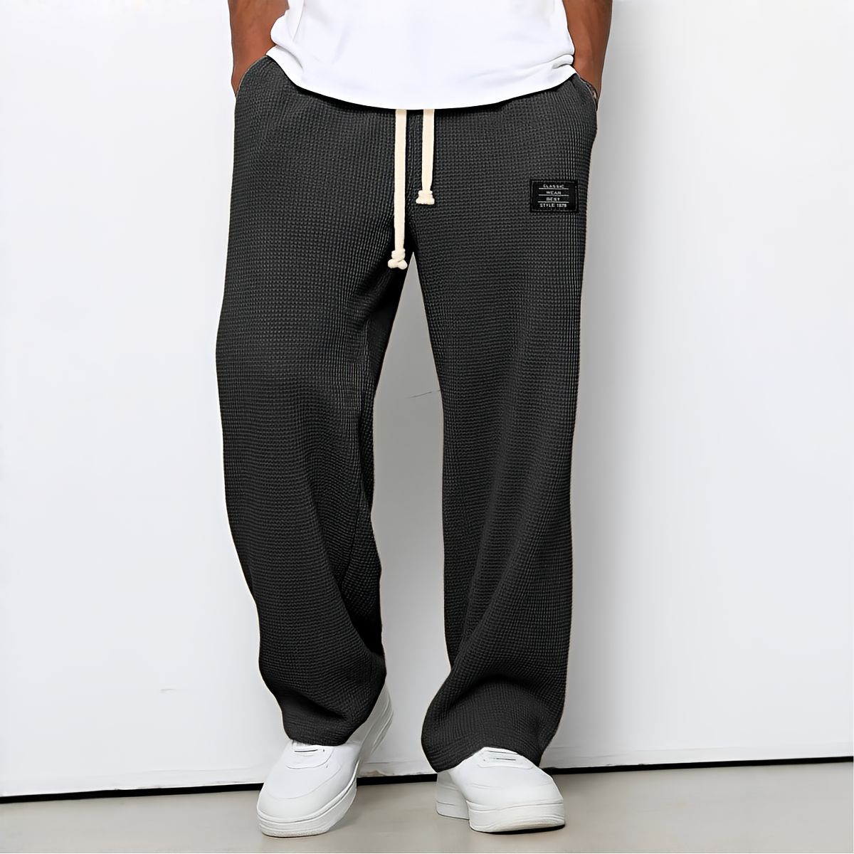 Comfortable Men's Trousers with Wide Fit and Adjustable Waistband