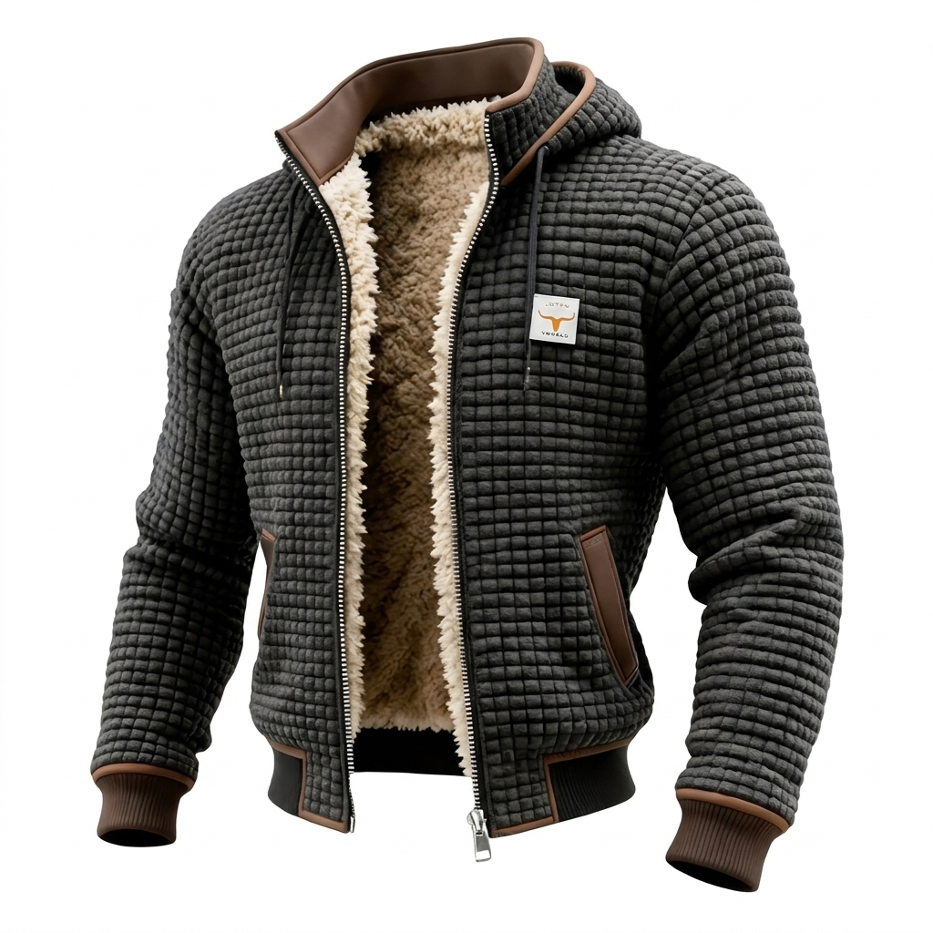 Retro Jacket with Hood and Zipper