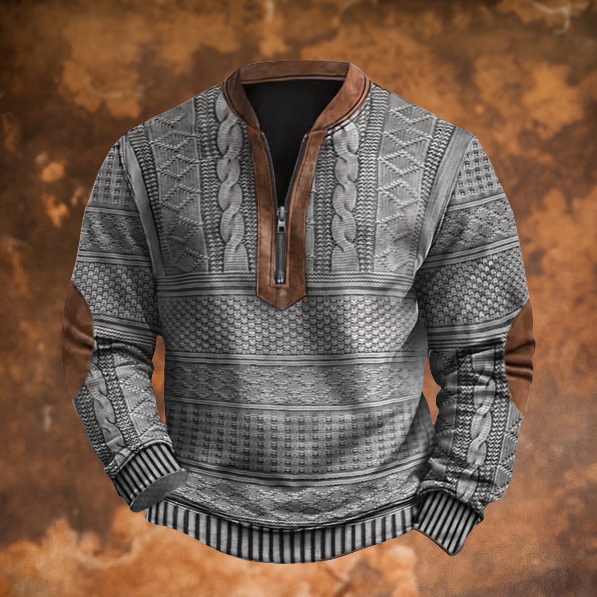 Retro Zip-Up Sweater