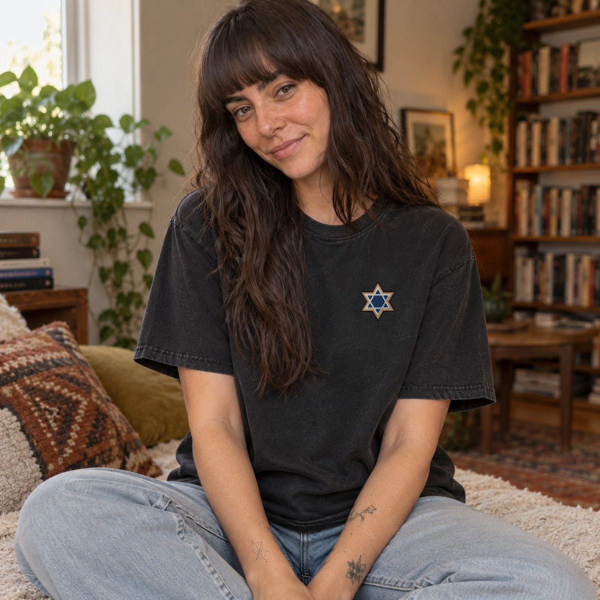 Star of David Left Chest Vintage T-shirt