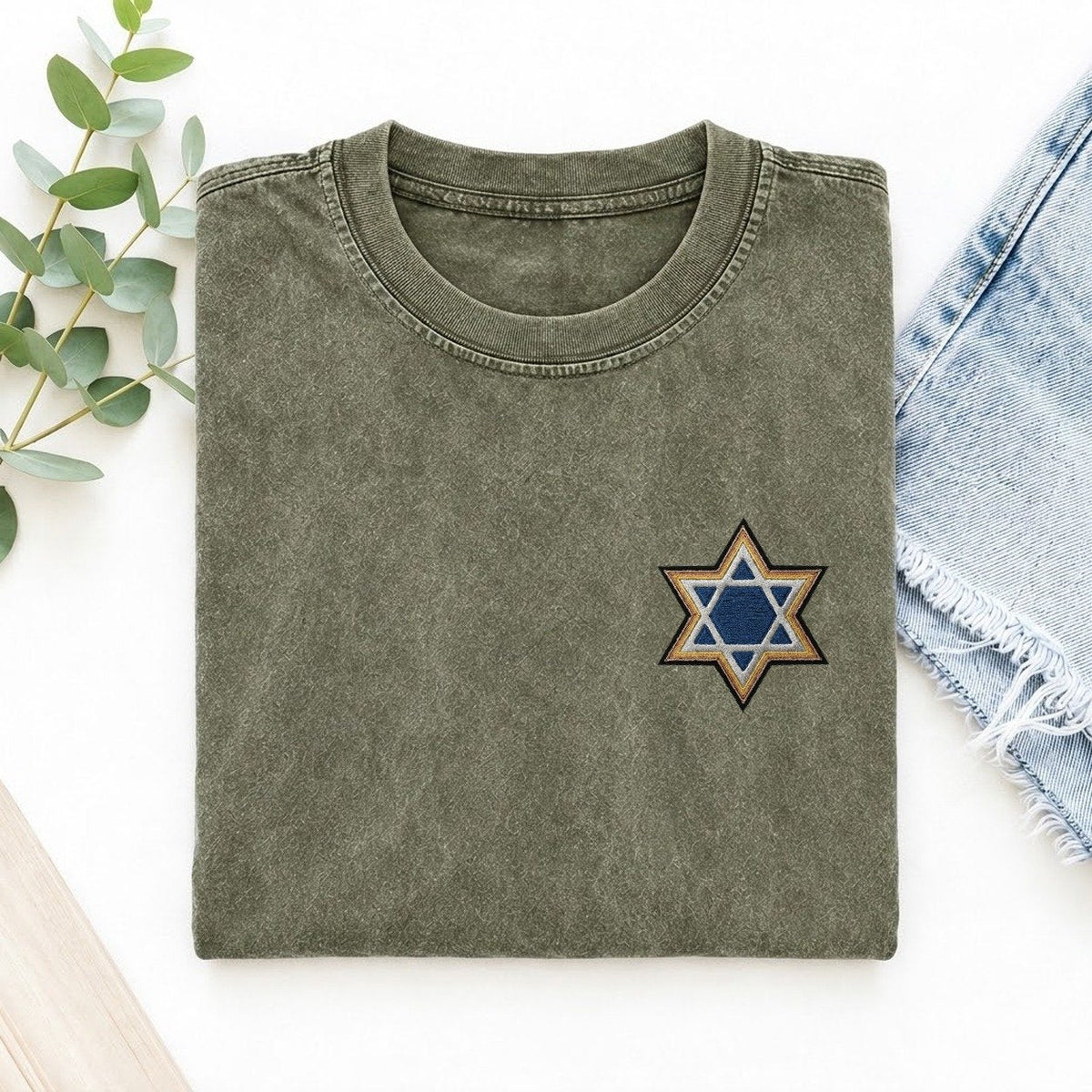 Star of David Left Chest Vintage T-shirt