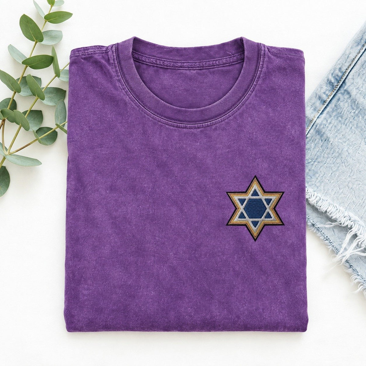 Star of David Left Chest Vintage T-shirt