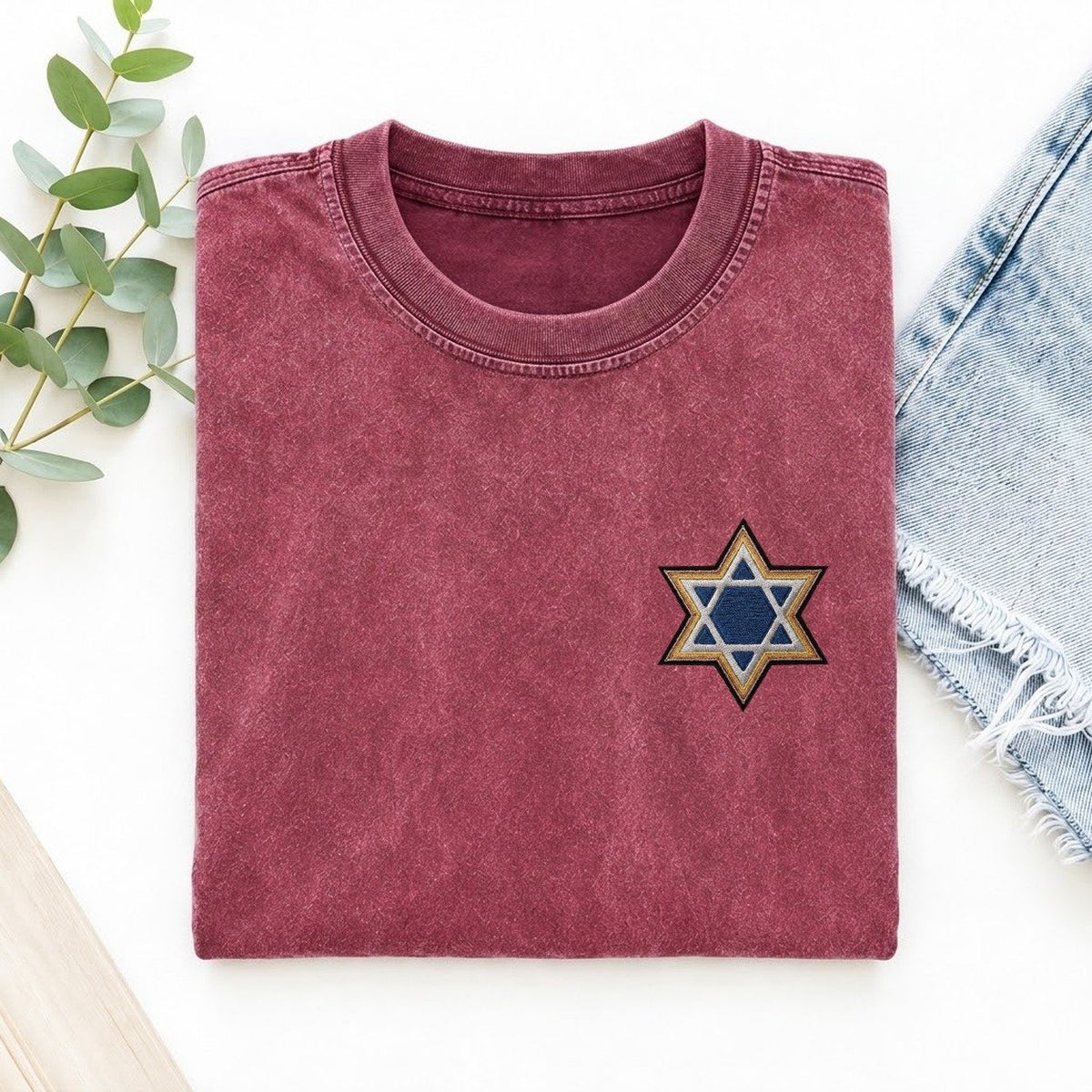 Star of David Left Chest Vintage T-shirt