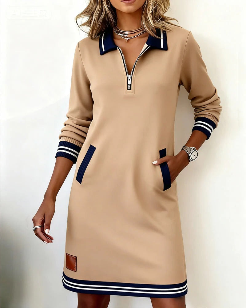 Harper Zip Collar Dress
