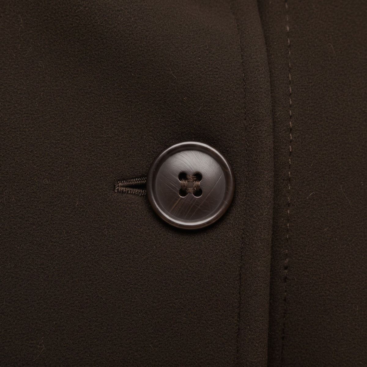 Women's Belted Cape Coat with High Collar and Button Front