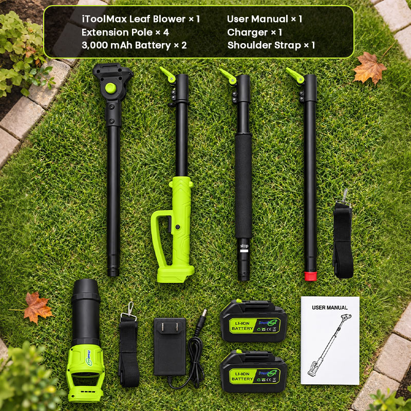 7.8 FT Cordless Leaf Blower for Gutter Cleaning from the Ground