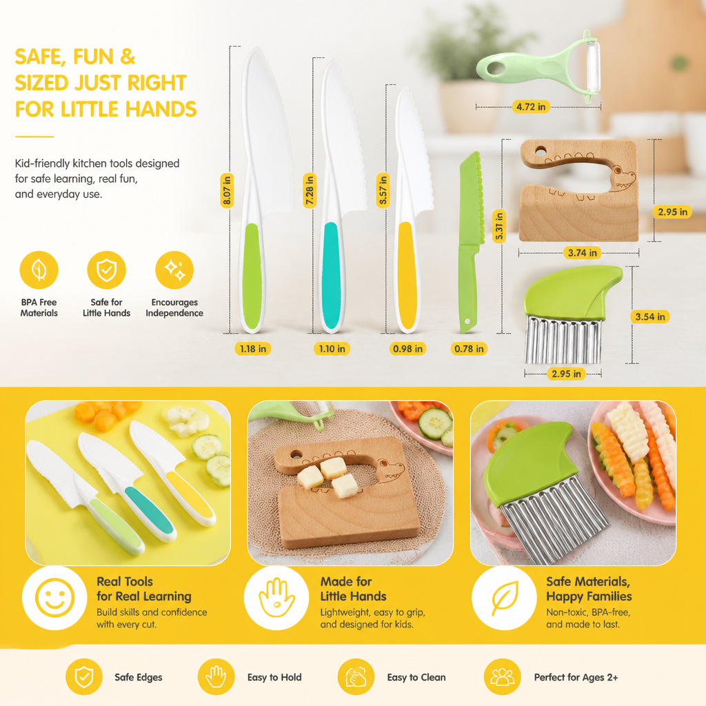 Safe Kitchen Set for Little Gourmet Chefs