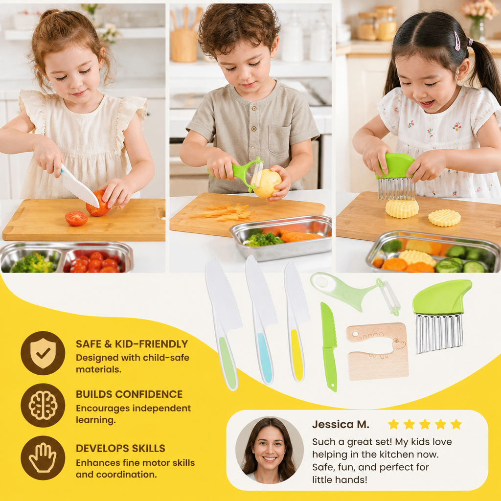 Safe Kitchen Set for Little Gourmet Chefs
