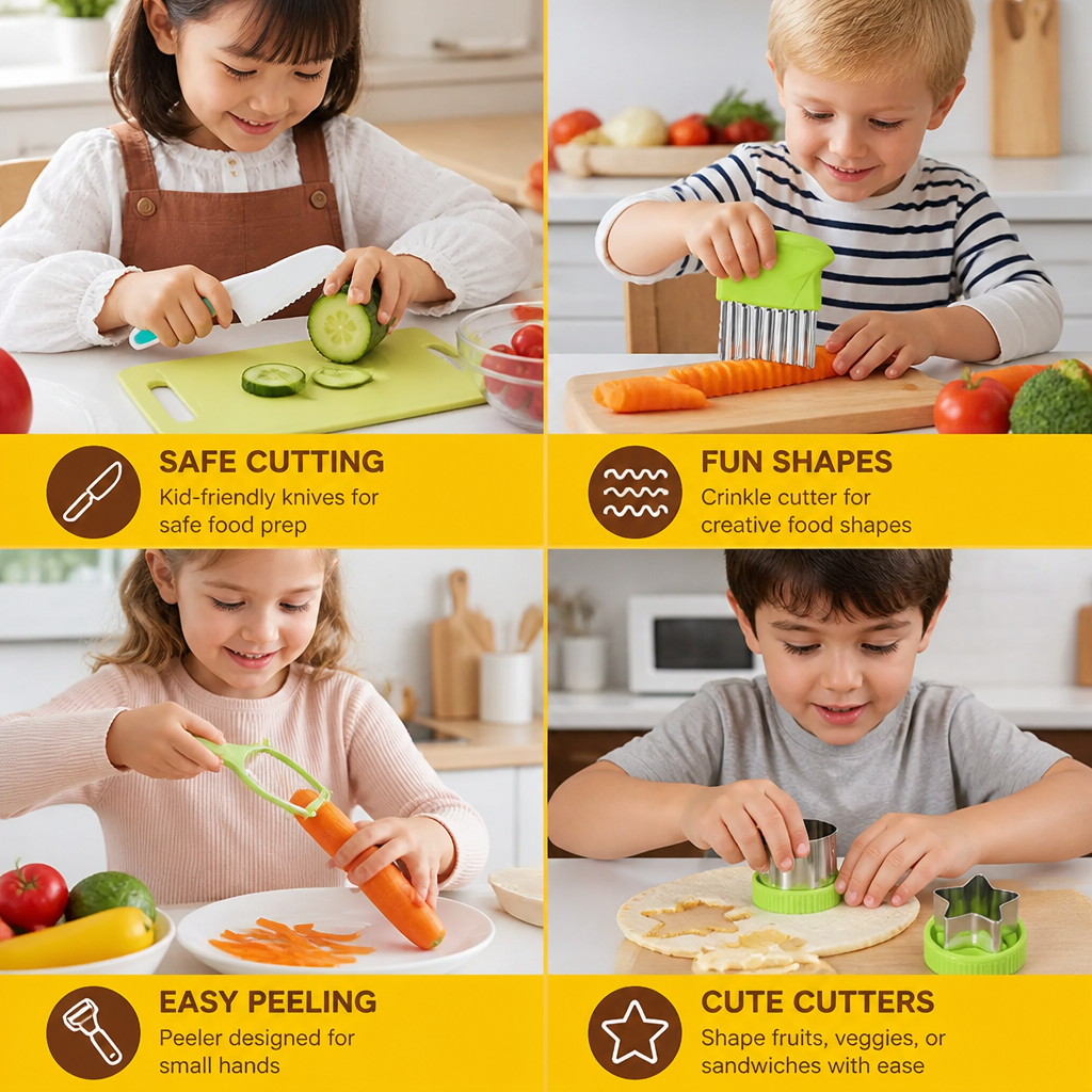 Safe Kitchen Set for Little Gourmet Chefs