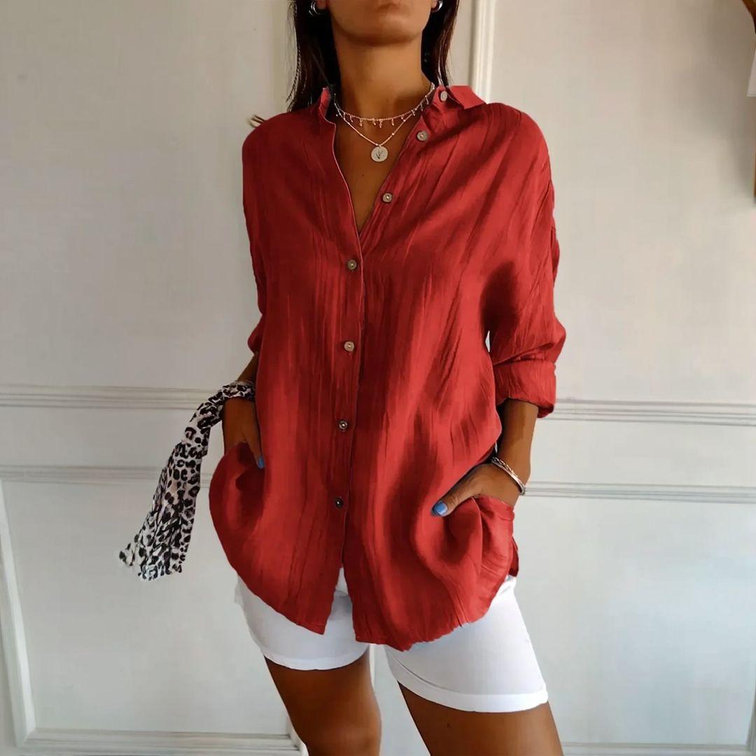Kit 3 Ibiza Shirts in Cotton Linen – Semi-Pleated Design