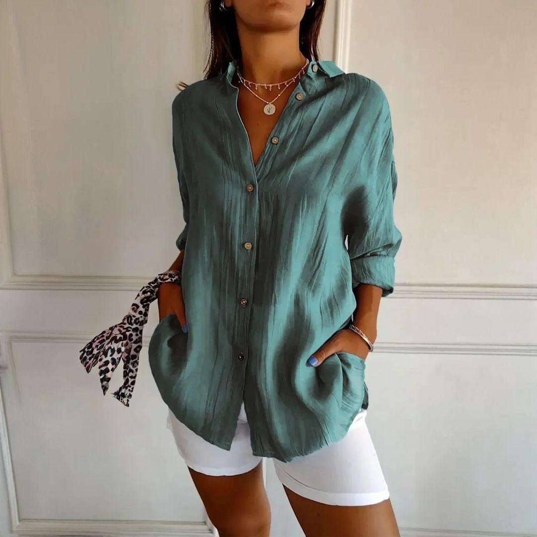 Kit 3 Ibiza Shirts in Cotton Linen – Semi-Pleated Design