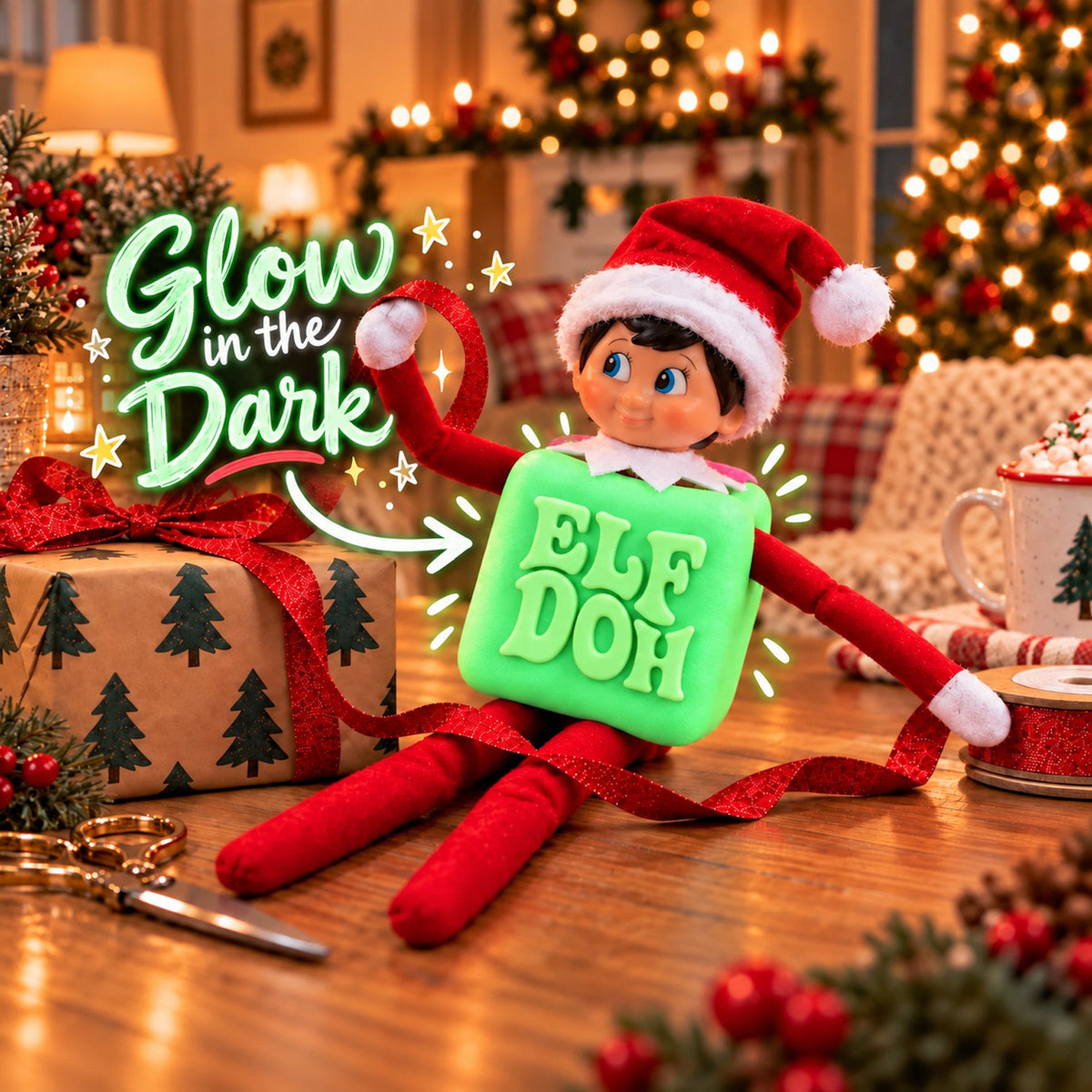 Squishy Elf Costume, 3D Printed Christmas Elf Outfit, Funny Squishy Inspired Elf Accessory