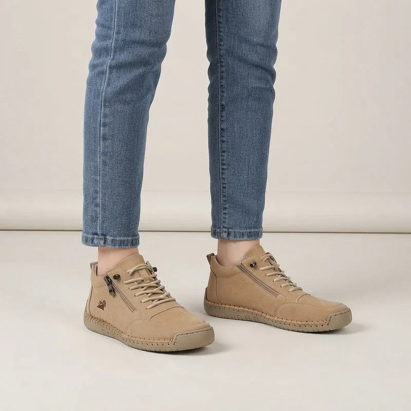 Comfort Sneakers with Side Zip for Wide Feet