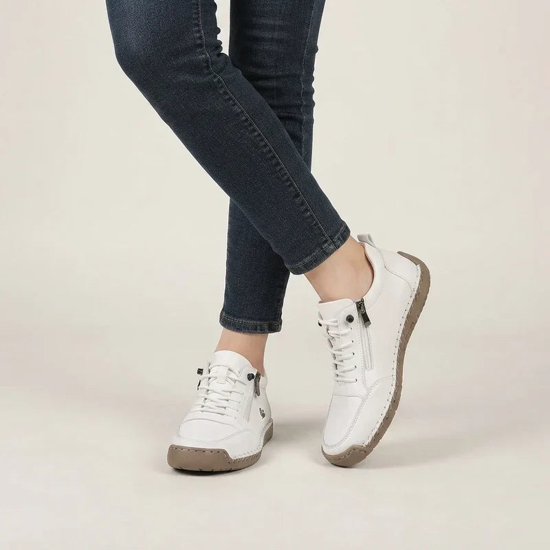 Comfort Sneakers with Side Zip for Wide Feet