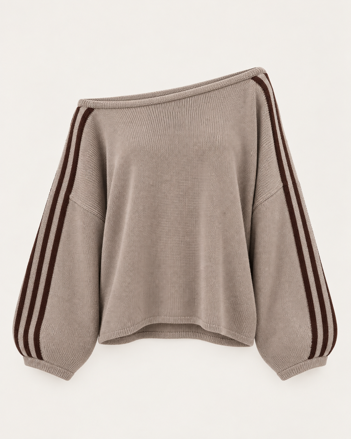 Off Shoulder Stripe Sweater