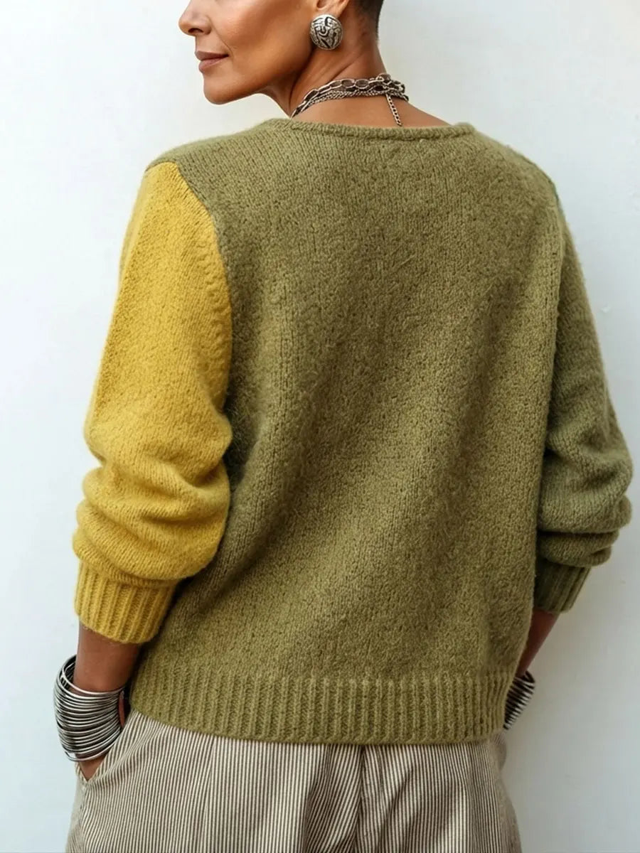 Color-Block Knit Sweater