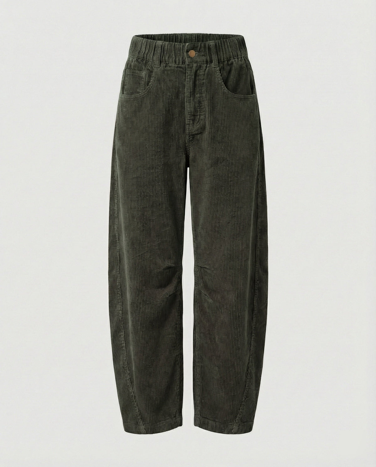 Women's Wide Corduroy Trousers High Waist