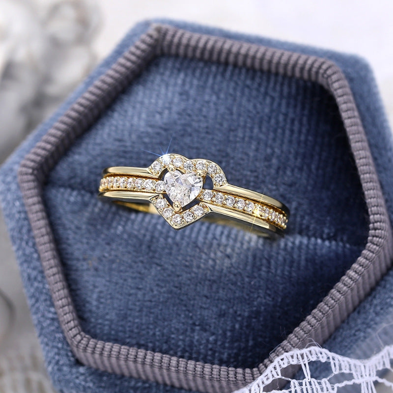 Elegant 925 Sterling Silver Heart Ring with Sparkling Zirconia