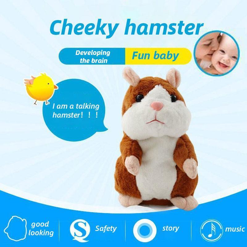 Talking Hamster Plush, Repeats Voices and Shakes Head