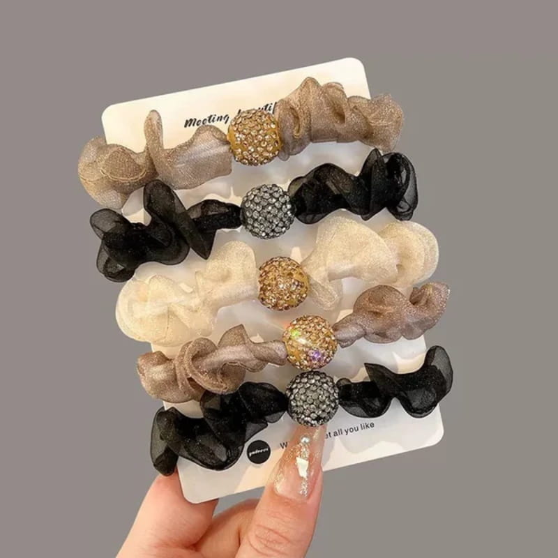 Rhinestone Mesh Hair Tie