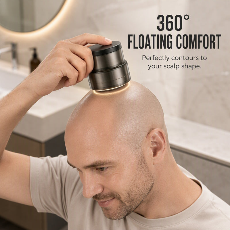2-in-1 Electric Shaver for Bald Head and Beard Trimmer with Digital Display