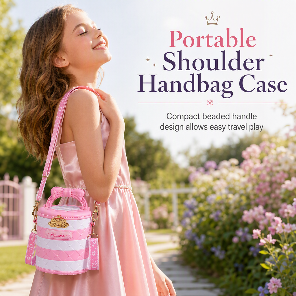 Washable Princess Makeup Set – Non-irritating, trays & portable case