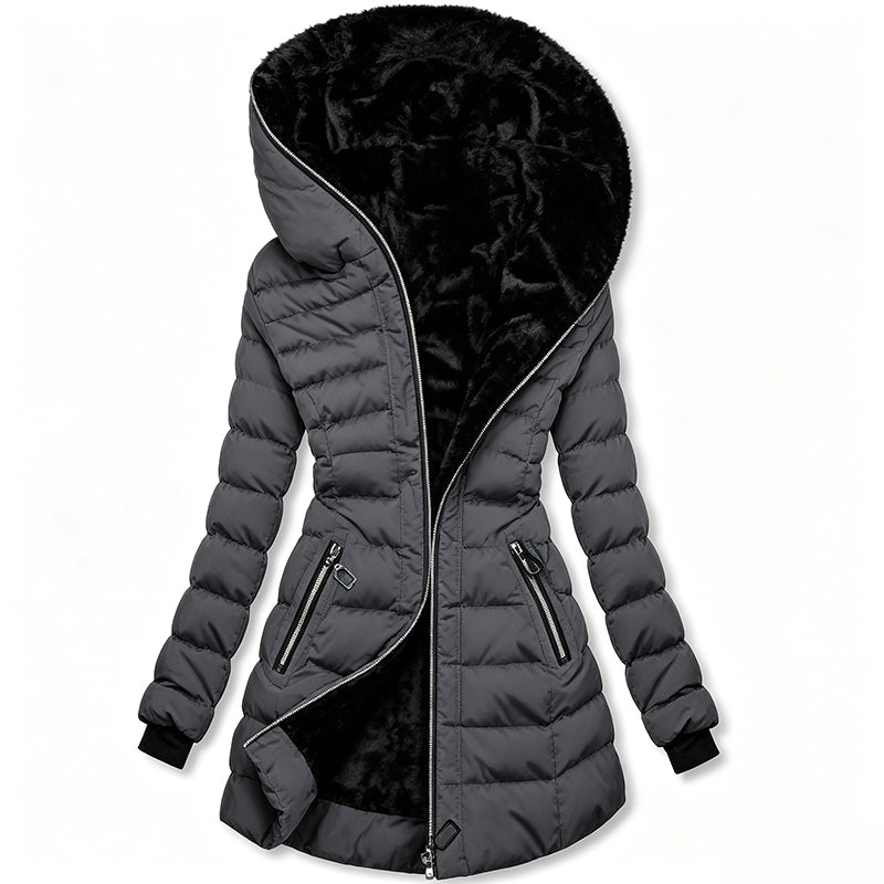 Women's Winter Coat with Hood and Insulation