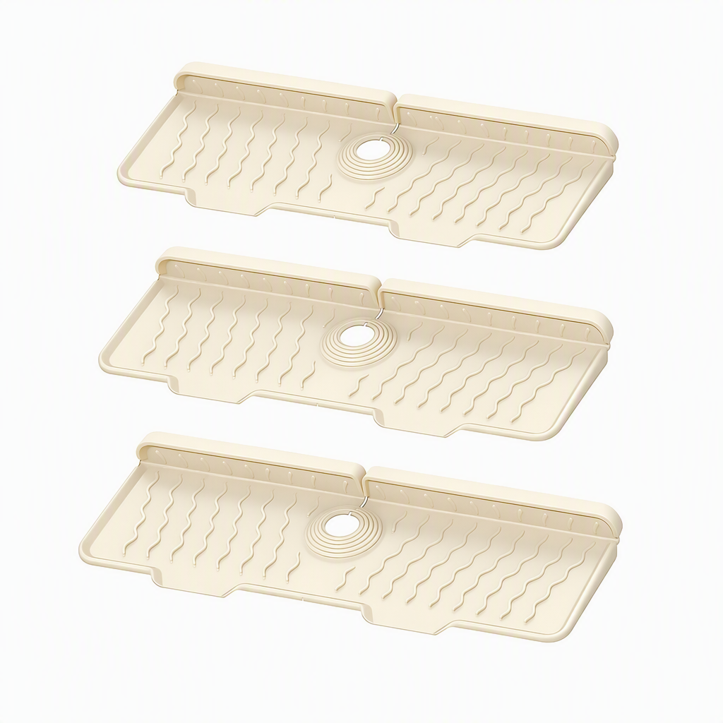 Celrien | Trimmable Silicone Splash Guard Mat for Faucet – Self-Draining & Keeps Counter Dry