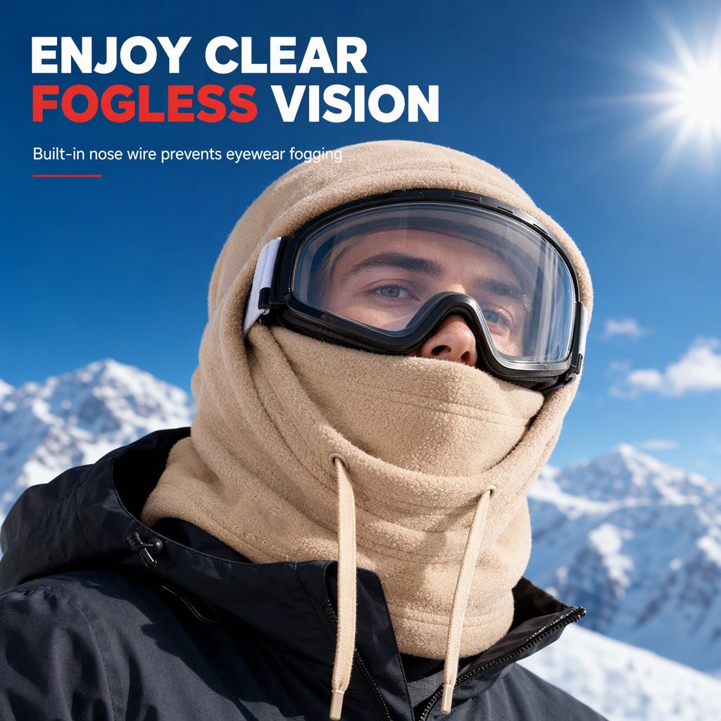 3-in-1 Winter Balaclava – Windproof Covers Head, Neck, Face & Ears. Adjustable Fit for Skiing, Cycling & Cold Weather