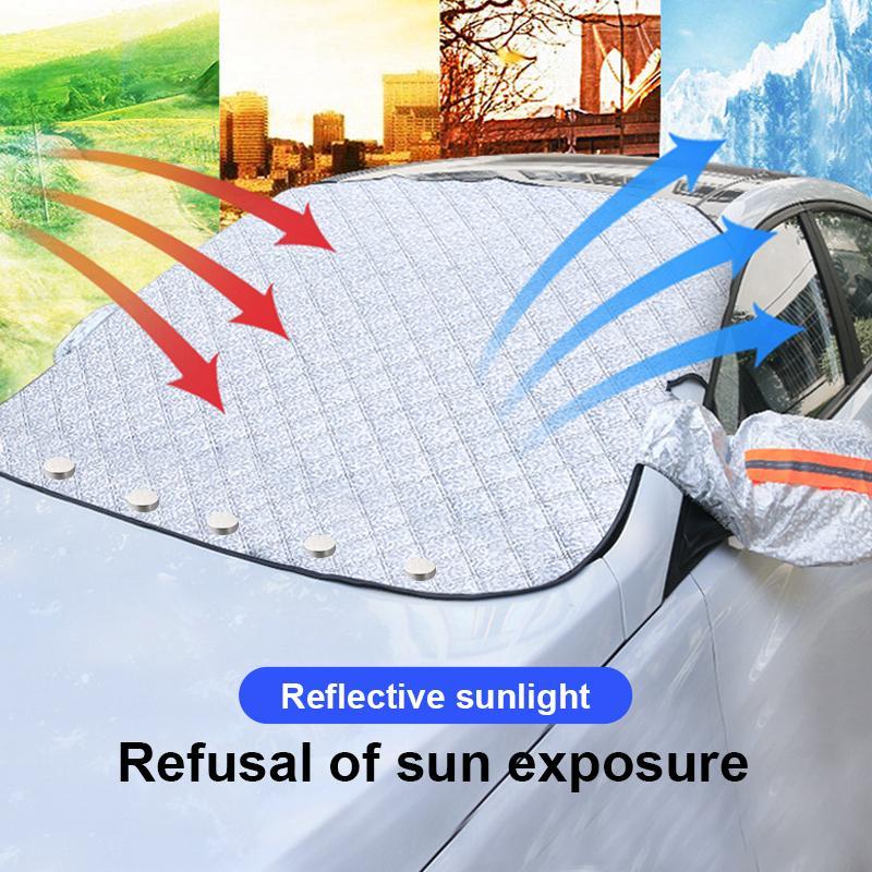 Front Windshield Cover – Four Seasons Protection, Frost Protection & High Quality – Perfect for Cars, Vans and SUVs
