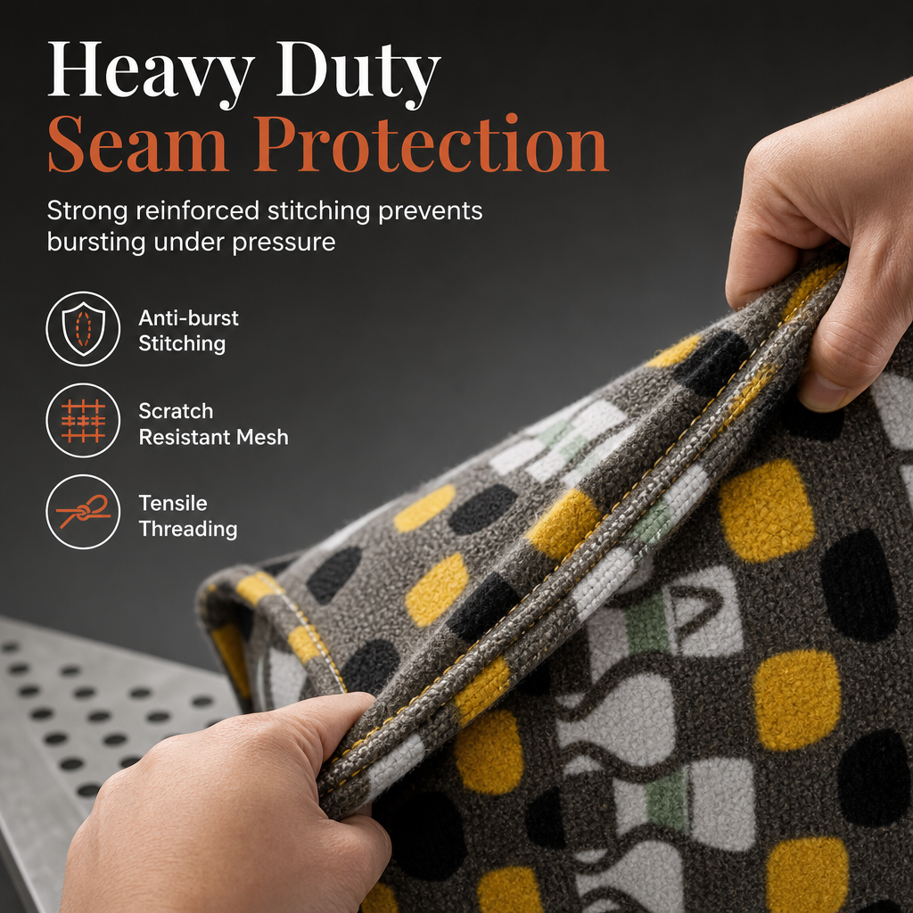 Storage Stool Cover: Fill with Clothes, Wide Zipper, Washable, 45x45x23cm