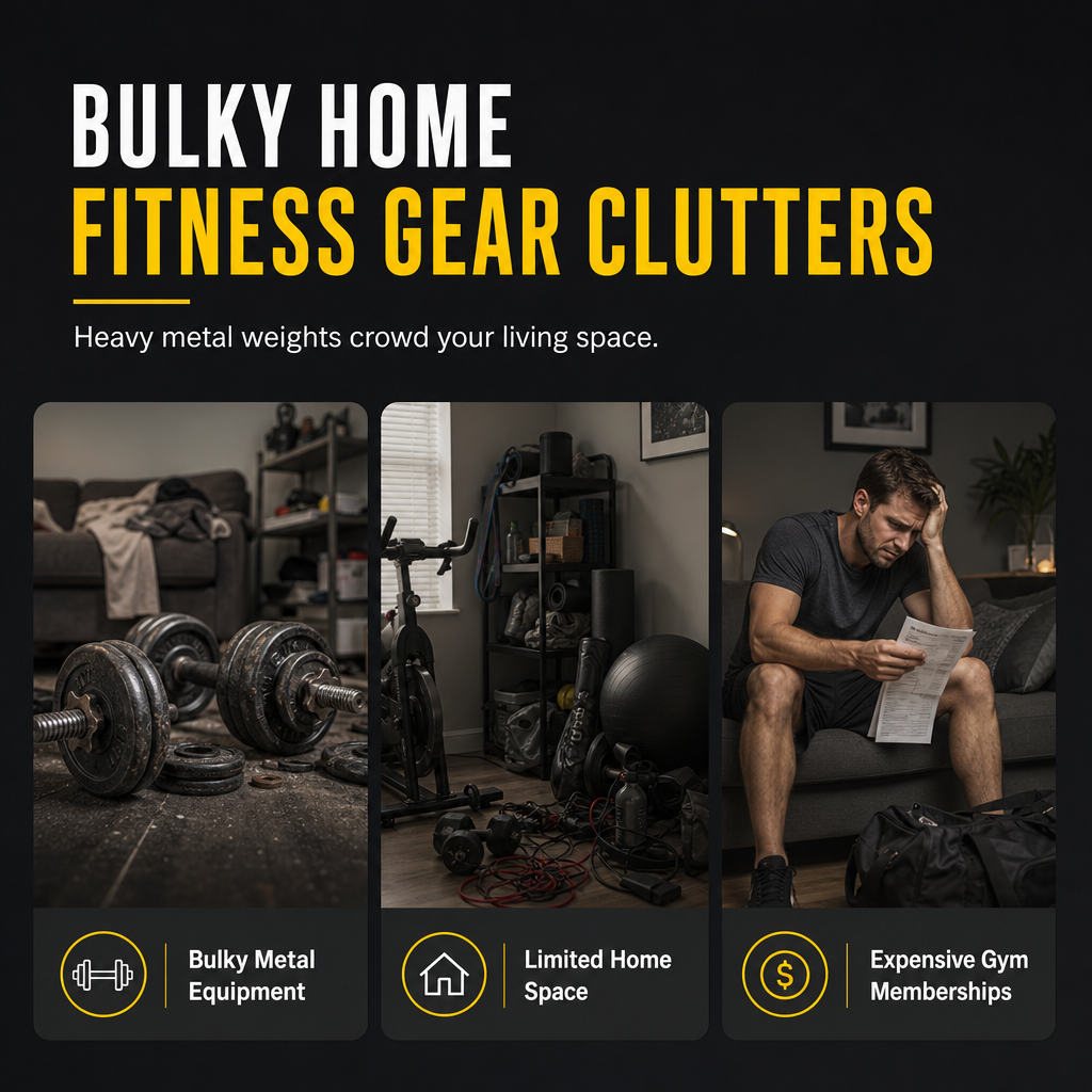 Pedal Resistance Band – 4 Resistance Levels, Reinforced Carabiners & Full-Body Home Workouts