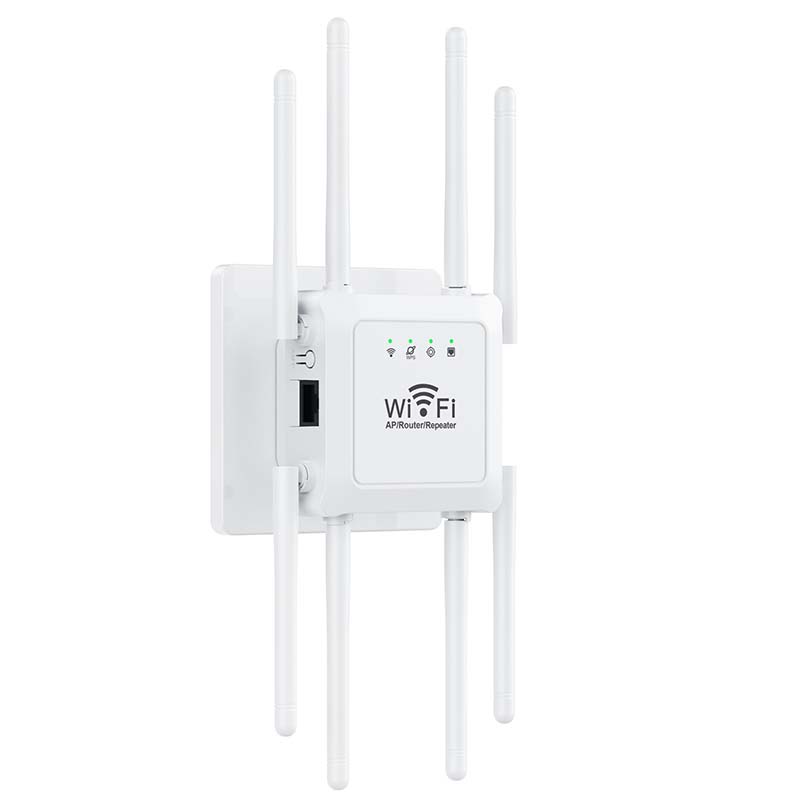 Long Range WiFi Extender for Home – Eight High-Gain Antennas, Dual-Band & Dead Zones Eliminated – Perfect for Basements, Attics and Patios
